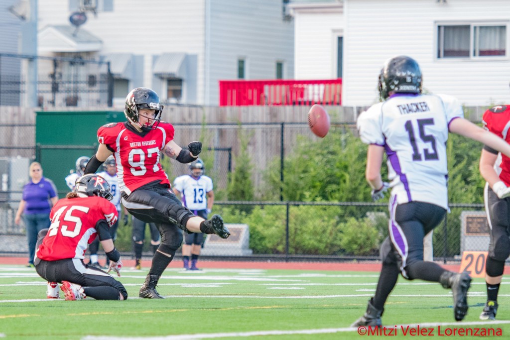 Boston Renegades kicker Brooke Goodman #97